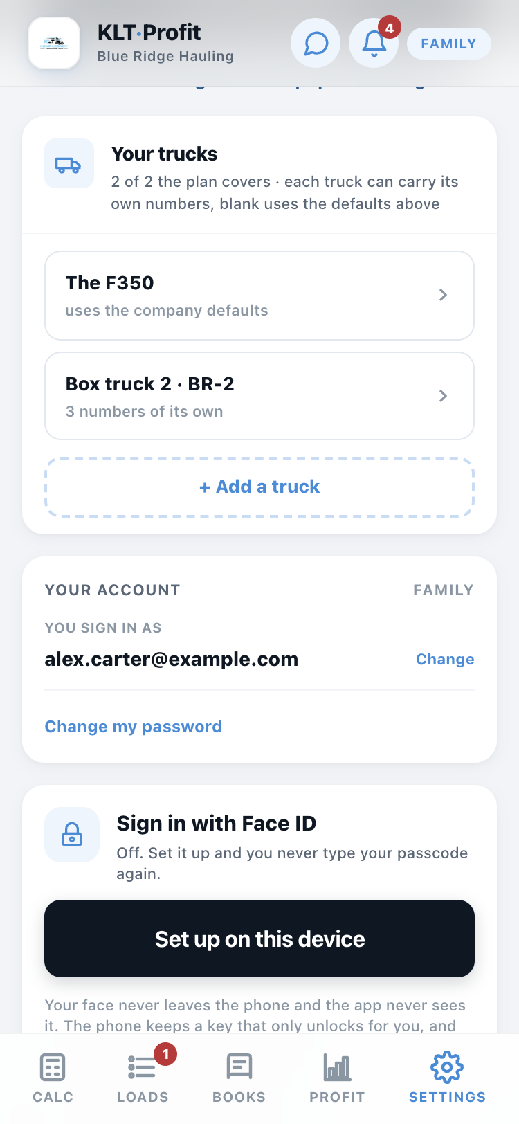 The Your trucks card